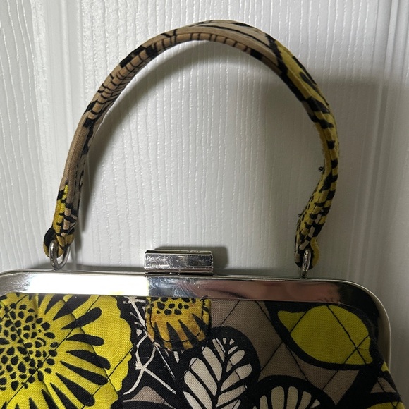 Vera Bradley Floral Frame Clutch in Black White and Yellow - Picture 6 of 6